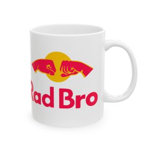 bro rad mug — funny retro fist bump coffee cup (11oz, 15oz)