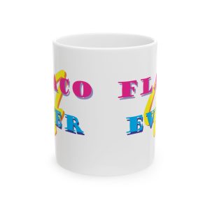 flaco 4 ever mug — retro pink & teal ceramic coffee cup (11oz, 15oz)