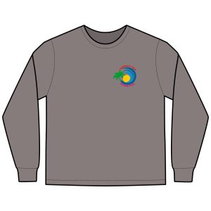 patriot flag long sleeve t shirt — wave usa "proud patriot" chest & back design