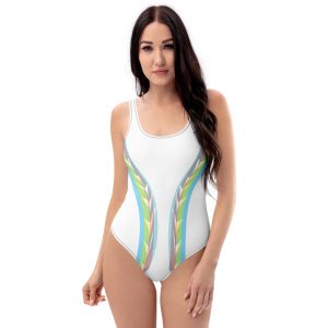 caribbean crew one piece white swimsuit